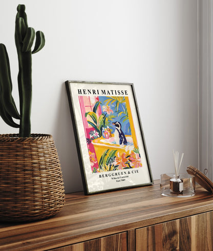 Pinguïn in badkuip - Matisse kunstprint
